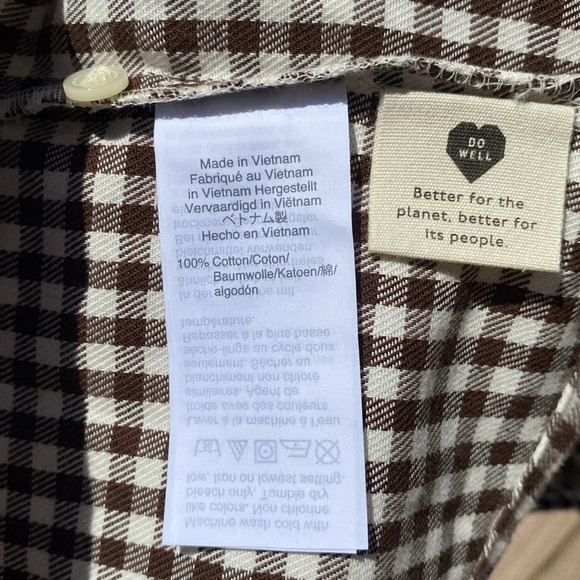 Madewell Flannel Tie Front Shirt In Gingham Check - Picture 13 of 13